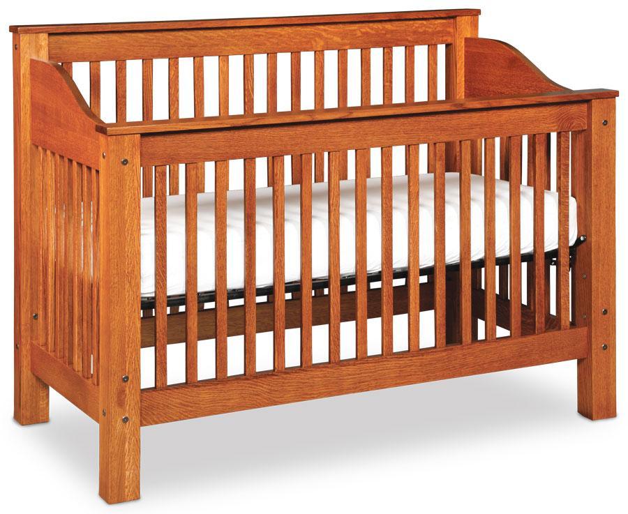 Mission Convertible Crib Off Catalog Simply Amish Smooth Cherry 