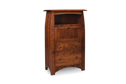 Aspen Laptop Cabinet with File Drawer and Inlay Office Simply Amish Smooth Cherry