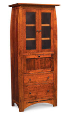 Aspen Laptop Secretary with Inlay Office Simply Amish Smooth Cherry