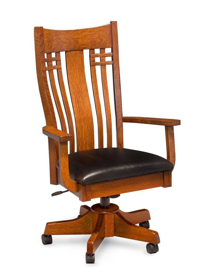 Bradley Arm Desk Chair in your choice of wood and finish Modern