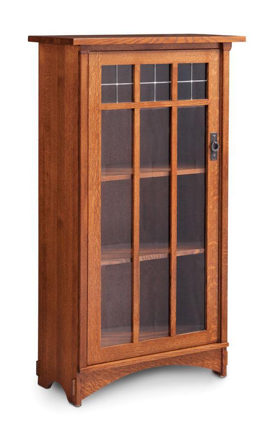 Bungalow 1-Door Bookshelves Office Simply Amish Smooth Cherry
