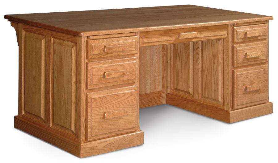 Classic Executive Desk Off Catalog Simply Amish 62 inch Smooth Cherry 