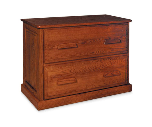 Classic Lateral File Cabinet Off Catalog Simply Amish Plain Side Smooth Cherry