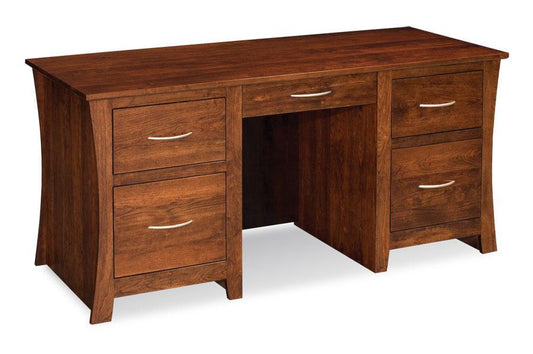 Garrett Executive Desk Off Catalog Simply Amish 62 inch Smooth Cherry