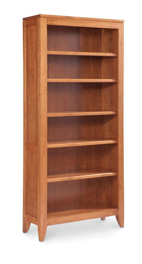Justine Bookshelves Office Simply Amish 72 inches high (4 shelves) No Doors Smooth Cherry