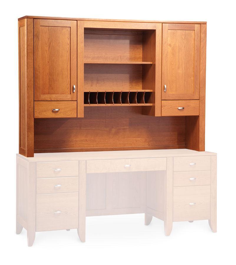 Justine Hutch Top for Credenza Office Simply Amish Smooth Cherry