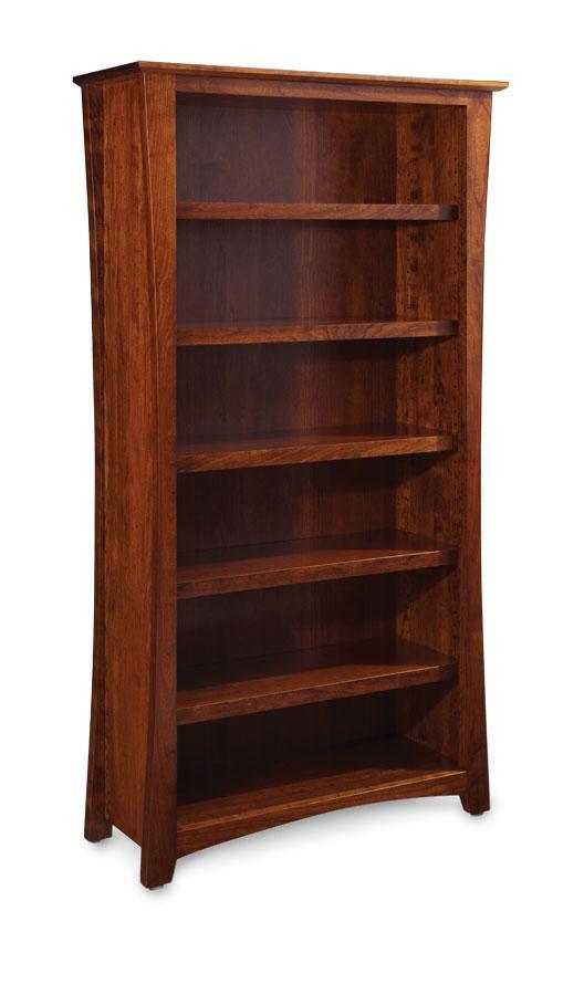 Loft Bookshelves Office Simply Amish 80 inches high (6 shelves) No Doors Smooth Cherry