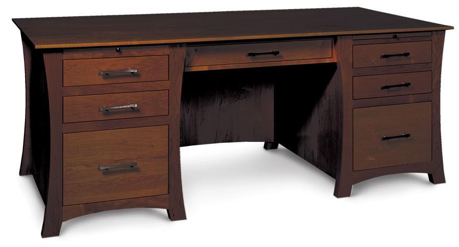 Loft Executive Desk Office Simply Amish Smooth Cherry 