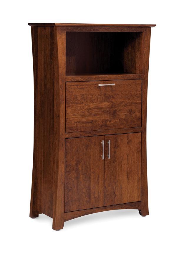 Loft Laptop Cabinet Office Simply Amish Smooth Cherry 