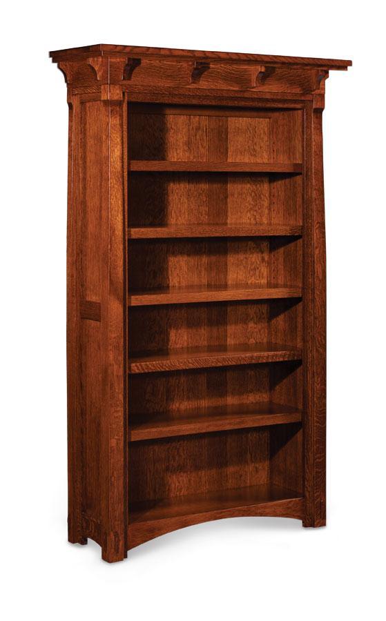 MaRyan Bookshelves Office Simply Amish 65 inches high (4 shelves) No Doors Smooth Cherry