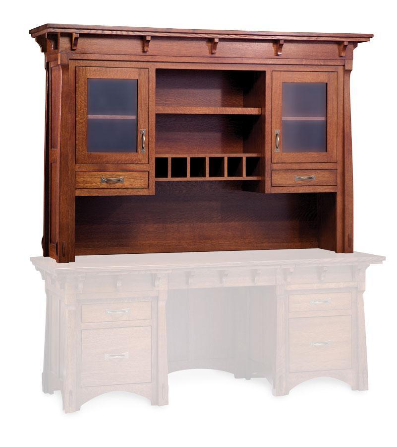 MaRyan Hutch Top for Desk or Credenza Office Simply Amish Smooth Cherry