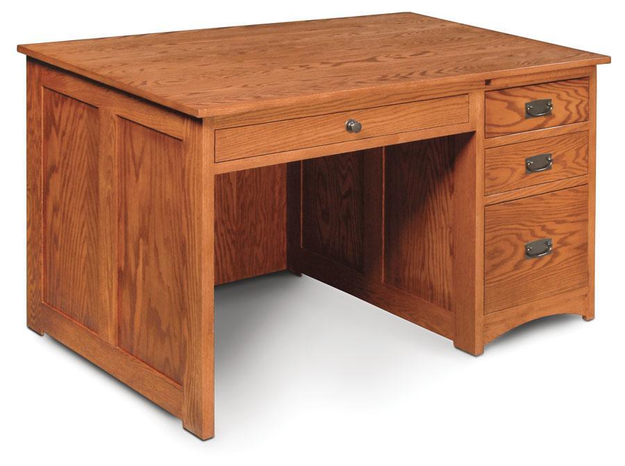 Prairie Mission Desk Office Simply Amish Smooth Cherry