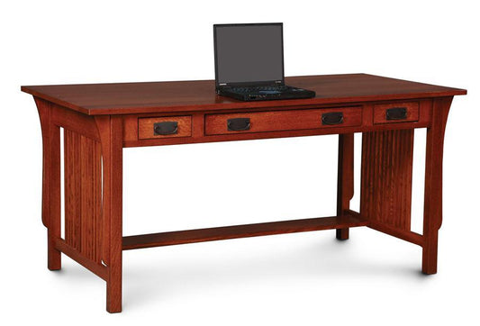Prairie Mission Writing Desk Large Office Simply Amish Smooth Cherry 