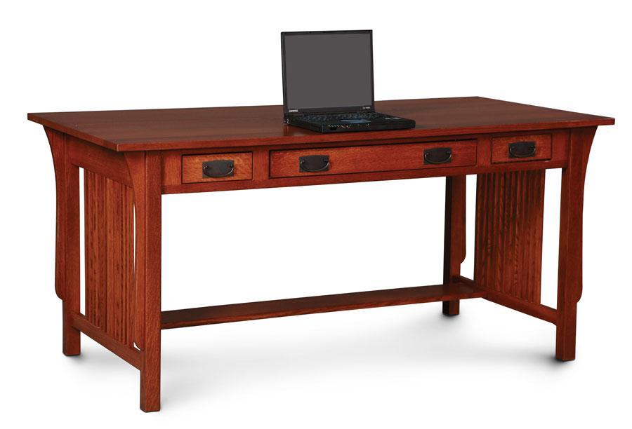 Prairie Mission Writing Desk Large Office Simply Amish Smooth Cherry