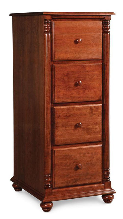 Savannah File Cabinet Off Catalog Simply Amish 4 Drawer Smooth Cherry