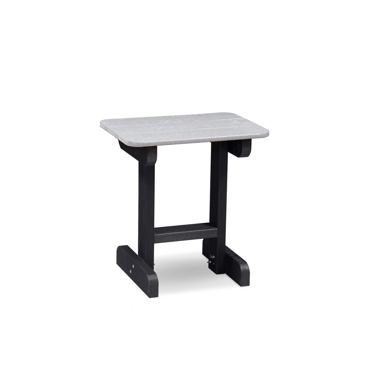 24 inch Recycled Poly End Table - Express Outdoor Furniture Simply Amish Grey and Black 