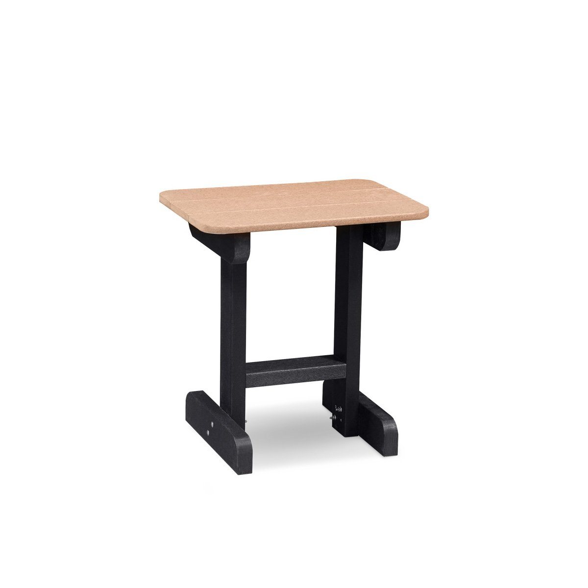 24 inch Recycled Poly End Table - Express Outdoor Furniture Simply Amish Weathered Wood and Black 