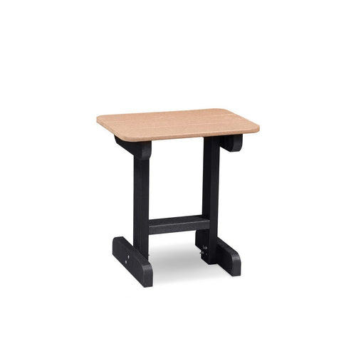 24 inch Recycled Poly End Table - Express Outdoor Furniture Simply Amish Weathered Wood and Black