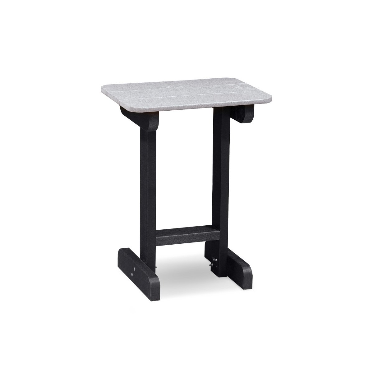 30 inch Recycled Poly End Table - Express Outdoor Furniture Simply Amish Grey and Black 