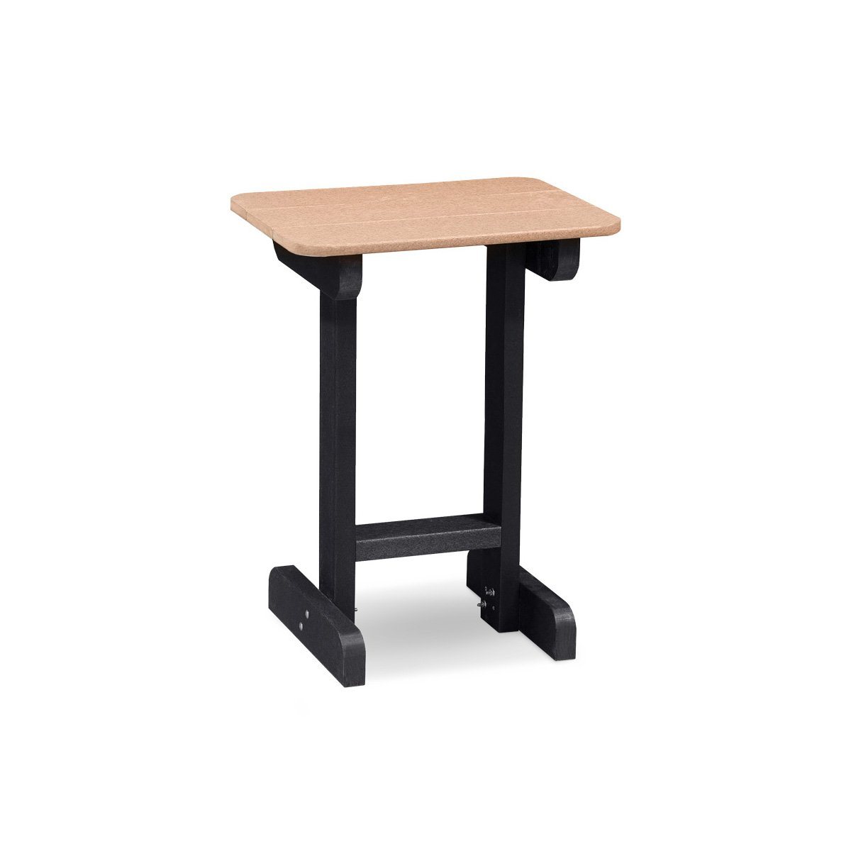 30 inch Recycled Poly End Table - Express Outdoor Furniture Simply Amish Weathered Wood and Black 