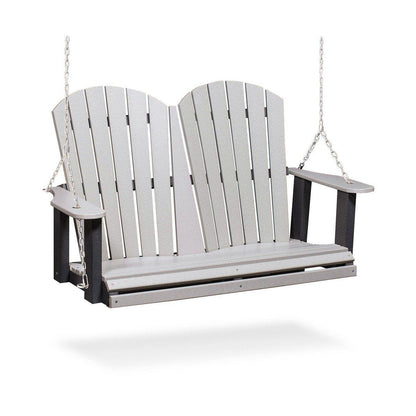 Recycled Poly Porch Swing - Express Outdoor Furniture Simply Amish Grey and Black 
