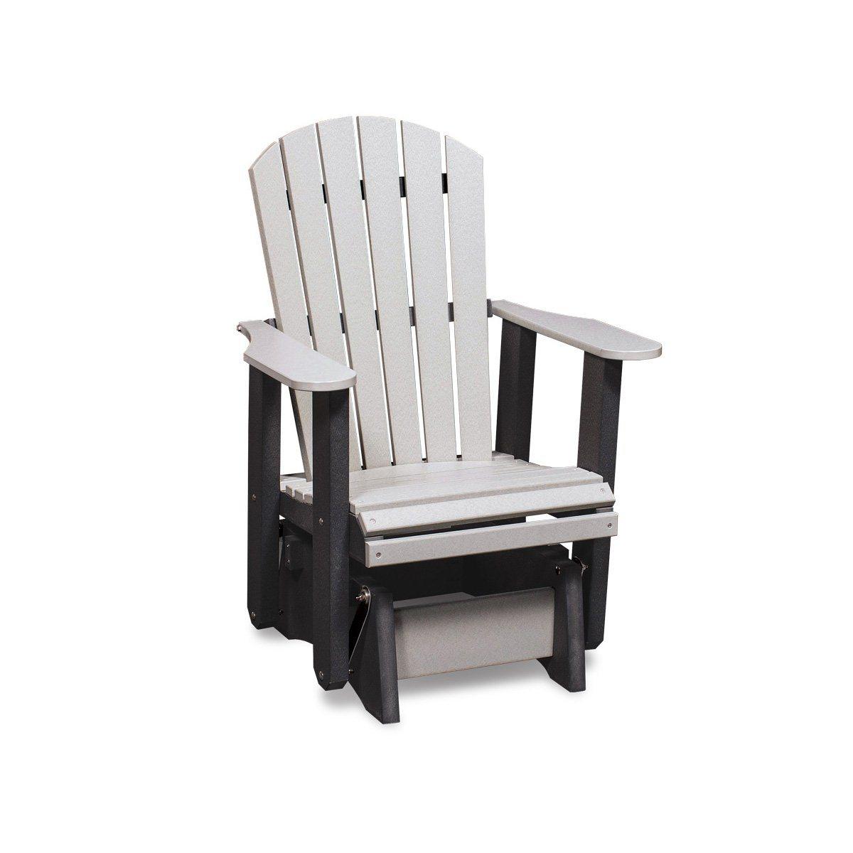 Recycled Poly Single Glider - Express Outdoor Furniture Simply Amish Grey and Black