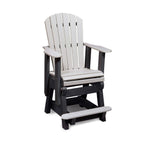 Recycled Poly Tall Glider - Express Outdoor Furniture Simply Amish Grey and Black