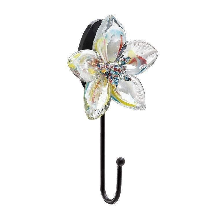 Art glass flower hook Phaseout SPI Home 