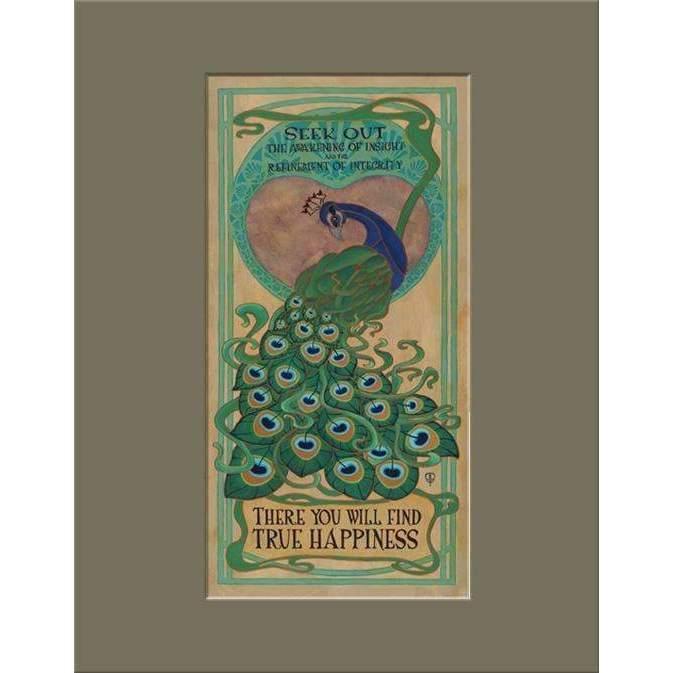 Julie Leidel Art Nouveau Peacock Print Decor The Bungalow Craft 