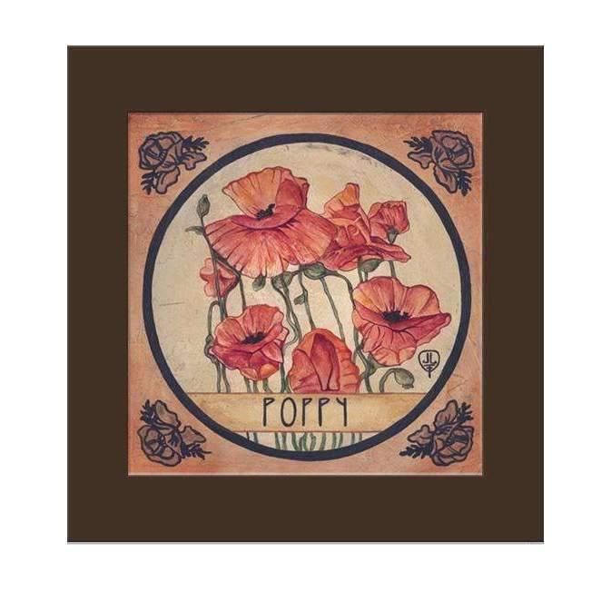 Julie Leidel Botanic Print-Poppy Decor The Bungalow Craft 