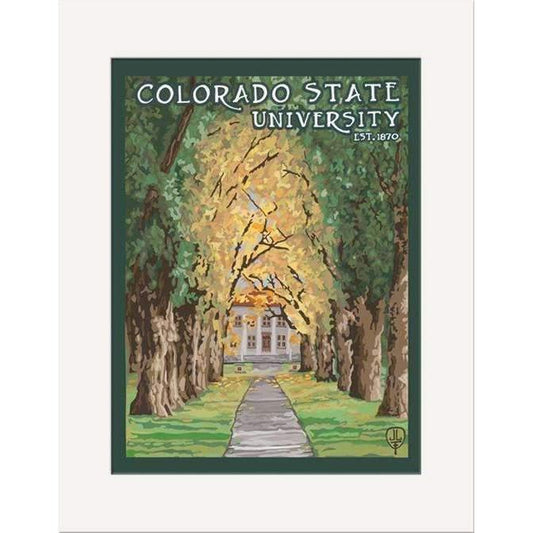 Julie Leidel Colorado State University Print Decor The Bungalow Craft 8 x 10 Matted Print 