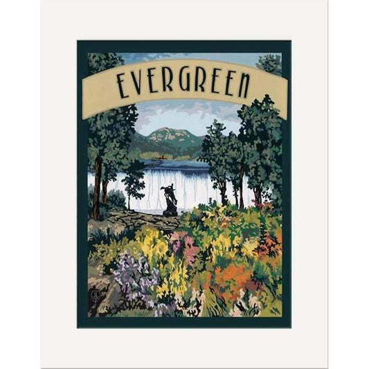 Julie Leidel Evergreen Print Decor The Bungalow Craft 8 x 10 Matted Print 
