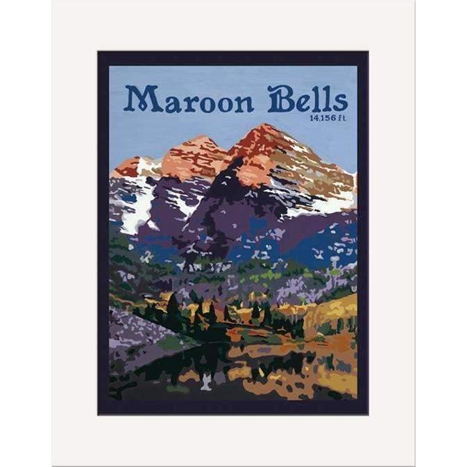 Julie Leidel Maroon Bells Print Decor The Bungalow Craft 8 x 10 Matted Print 