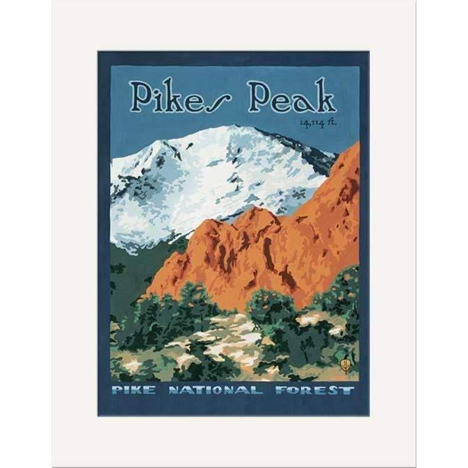 Pikes Peak Colorado WPA Style Art Print by Julie Leidel – Modern Bungalow