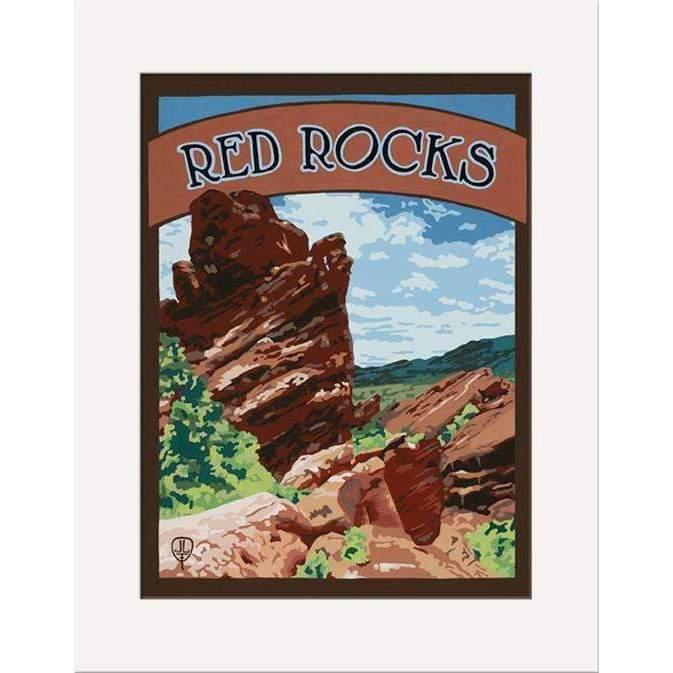 Julie Leidel Red Rocks Print Decor The Bungalow Craft 8 x 10 Matted Print 