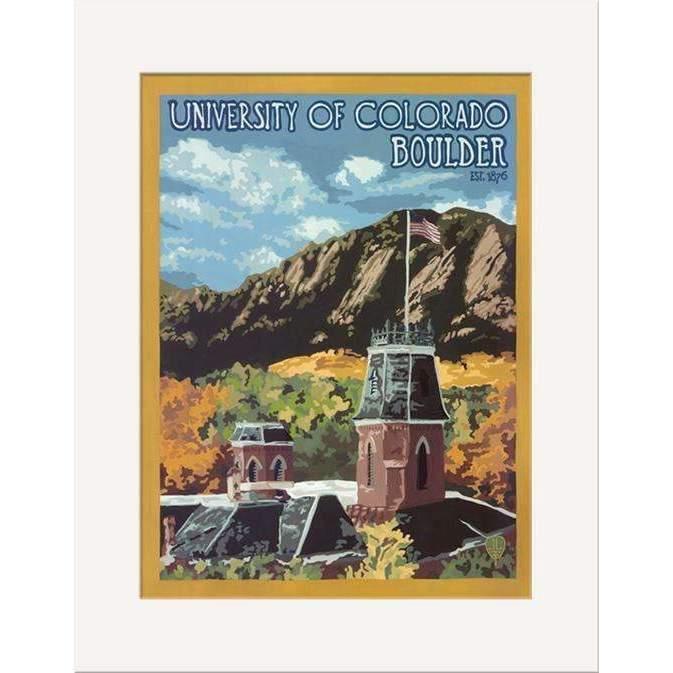 Julie Leidel University of Colorado Print Decor The Bungalow Craft 8 x 10 Matted Print 