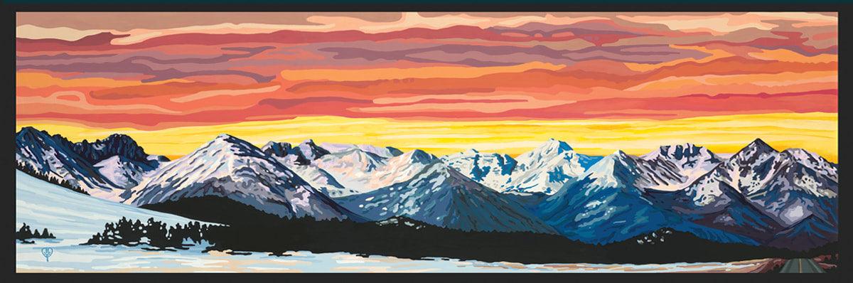 Sangre De Cristo Art Panoramic - Solid Pine Floating Frame: Black Posters, Prints, & Visual Artwork The Bungalow Craft 