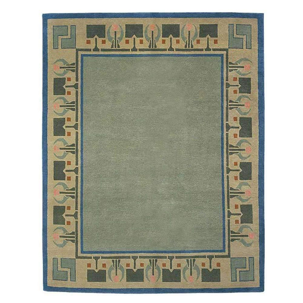 Craftsman Arrowroot Spearmint Green Wool Mission Style rug