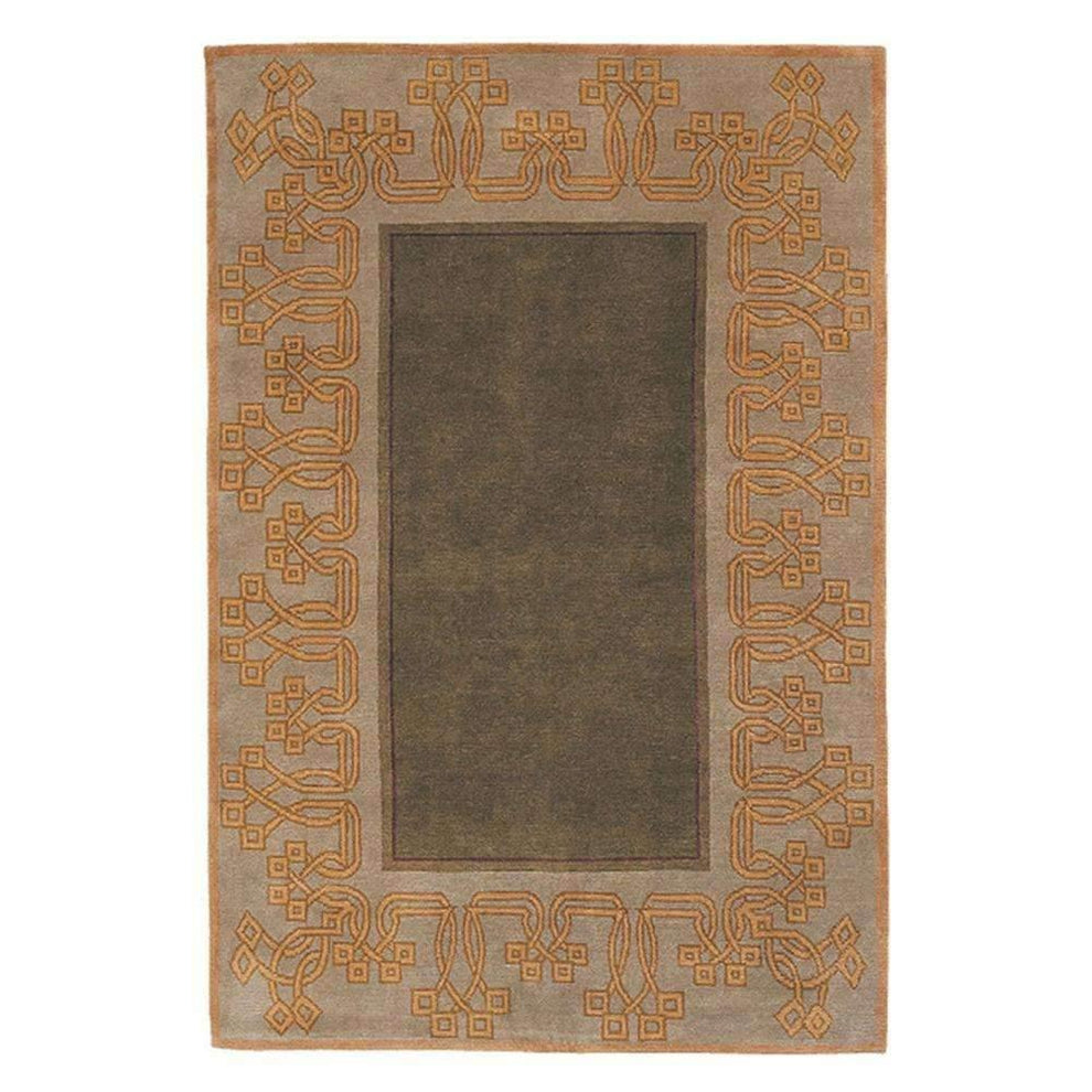Craftsman Chinese Lantern Spruce Wool Mission Style Area Rug