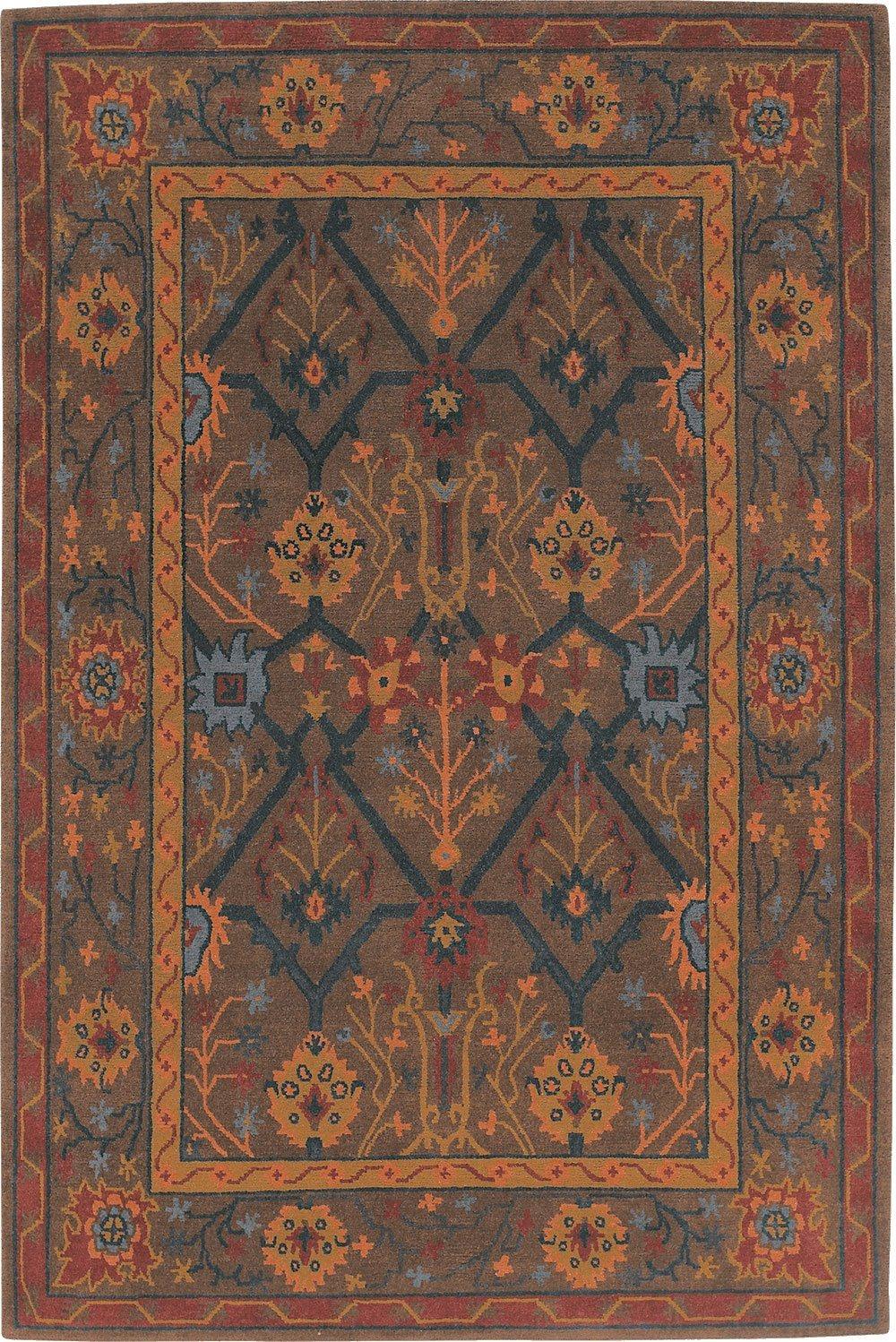 Palmette Trellis Earthtones Rug Rug Tiger Rug 10x14