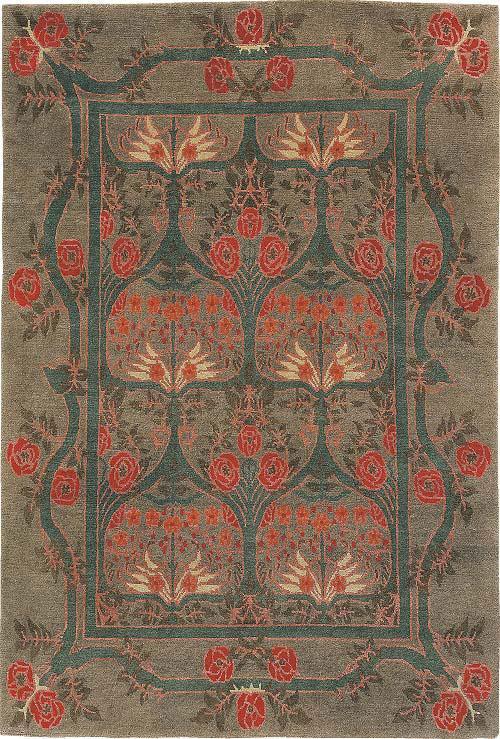 Rambling Rose Sage Rug Rug Tiger Rug