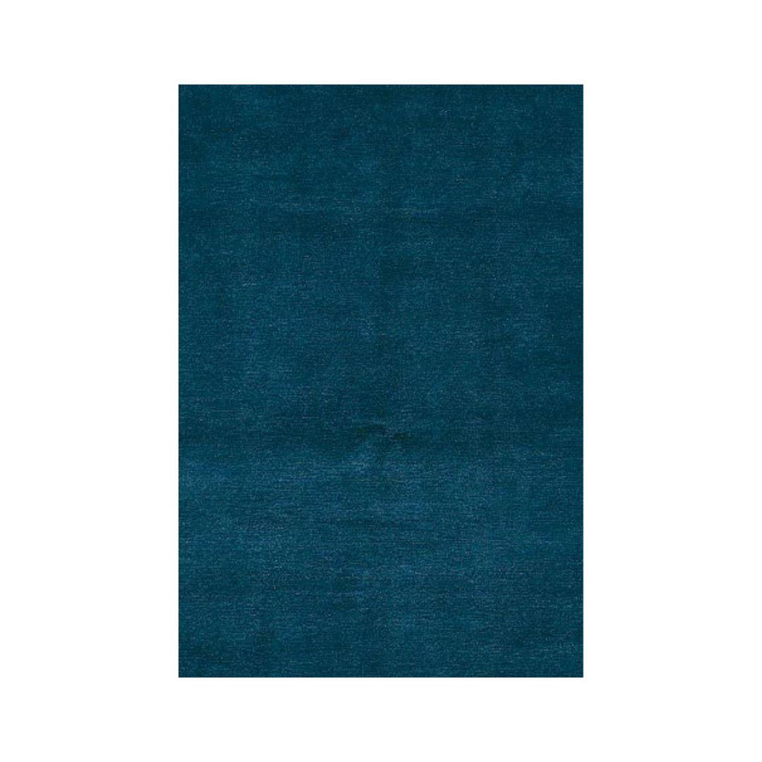 Solid Color Hand Knotted Himalayan Wool Rug-Blue Rug Tiger Rug 