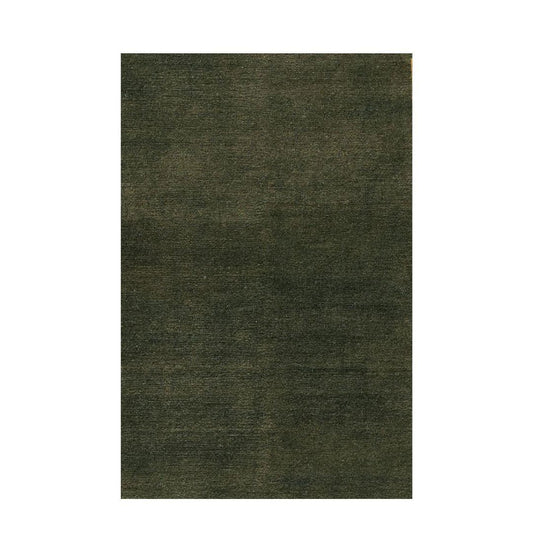 Solid Color Hand Knotted Himalayan Wool Rug-Green Rug Tiger Rug 