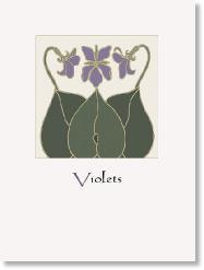 Birth Month Flower Print- February Violet Decor Wildflower Graphics 