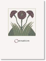 Birth Month Flower Print- January Carnation Decor Wildflower Graphics 