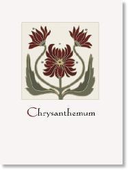 Birth Month Flower Print- November Chrysanthemum Decor Wildflower Graphics 