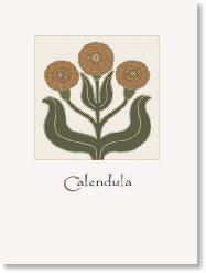 Birth Month Flower Print- October Calendula Decor Wildflower Graphics 