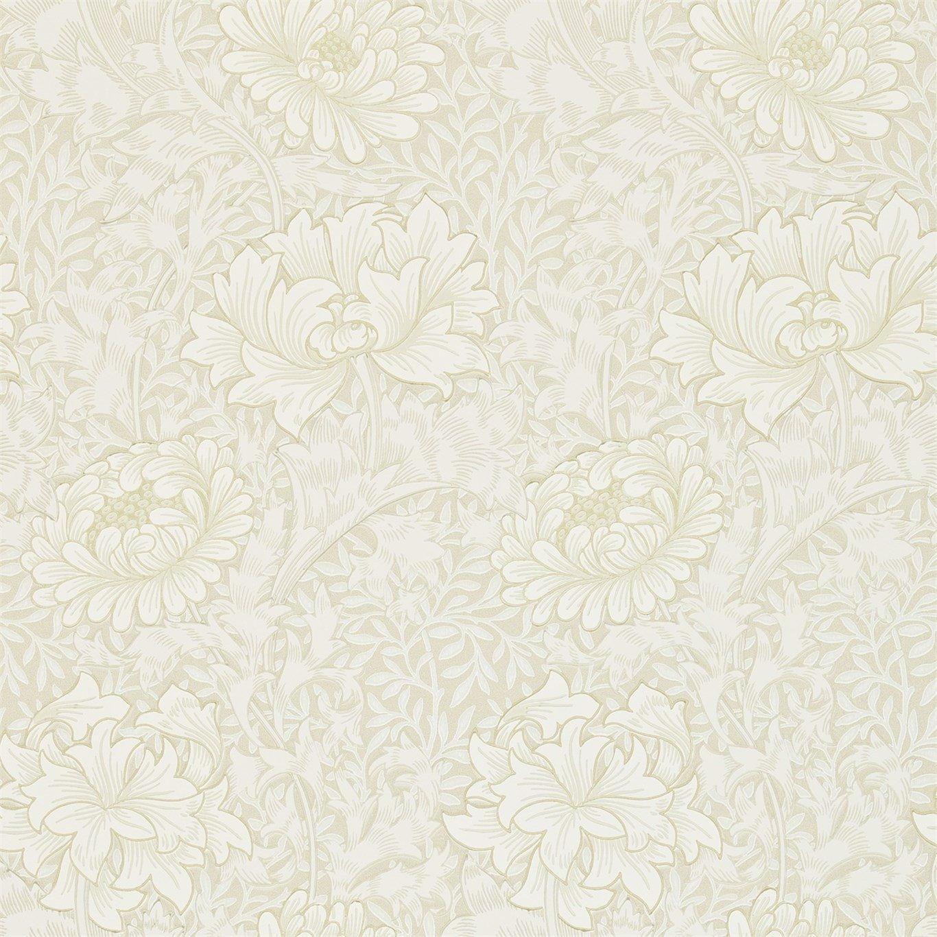 William Morris Chrysanthemum Wallpaper Decor Zoffany Chalk 