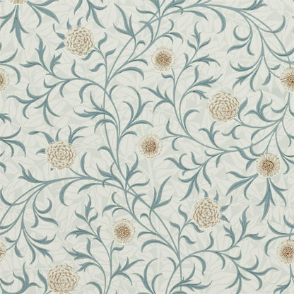 William Morris Scroll Wallpaper Decor Zoffany Loden/Slate 