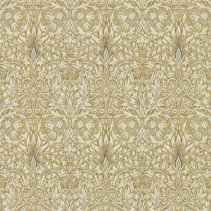 William Morris Snakeshead Wallpaper Decor Zoffany Gold/Linen 